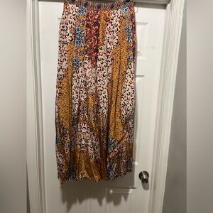 - Anthropologie multiple colored silky skirt. Never worn